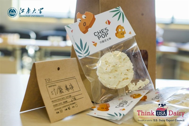 First place winner - Ches pop, a freeze-dried cheese snack